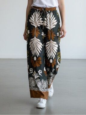 Lola silk/viscose wide leg pants